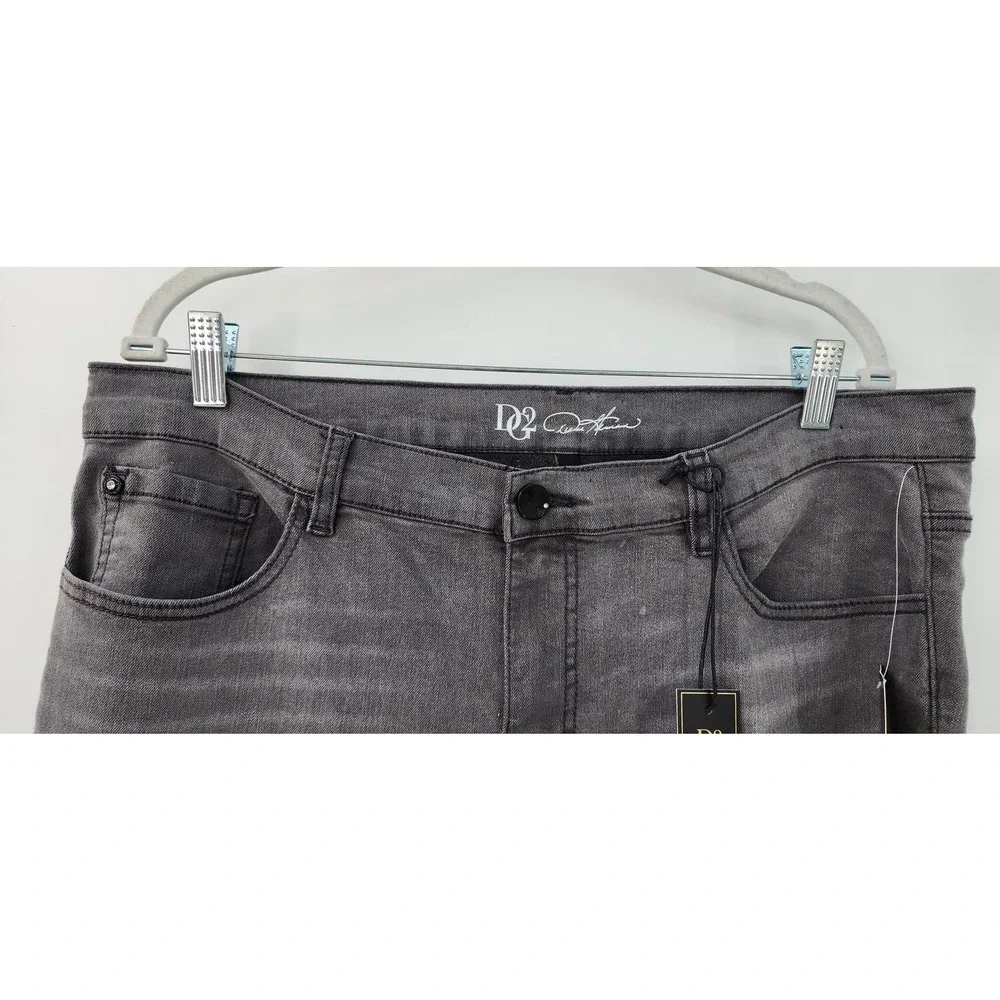New NWT DG^2‎ by Diane Gilman Black Wash Skinny Jeans Size 16 P W